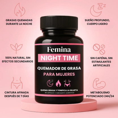 Femina® : Quemador de grasa nocturno 100% natural